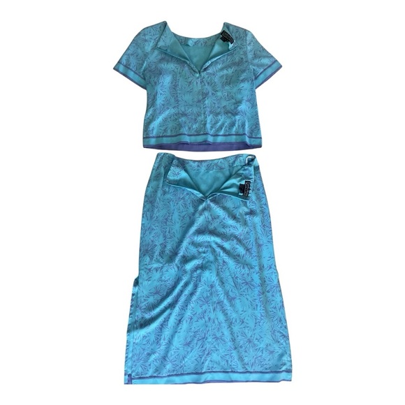 Cynthia Howie for Maggy Boutique Petites 100% Silk Two-Piece Set – Size 10P - Picture 9 of 9